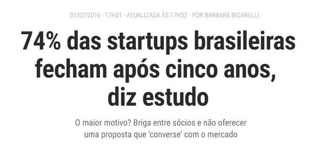 estudo sobre empresas que fecham