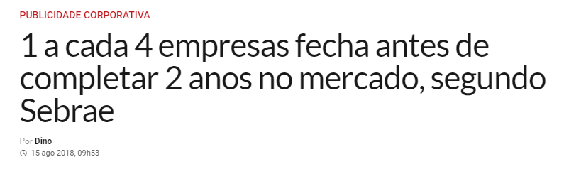 estudo sobre empresas que fecham