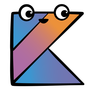 Imagem referente ao conteúdo “Java vs Kotlin”, sendo uma ilustração do logotipo Kotlin, representado pela letra ‘K’. Ainda é possível ver dois olhos e uma boca, como se a letra fosse uma pessoa. 