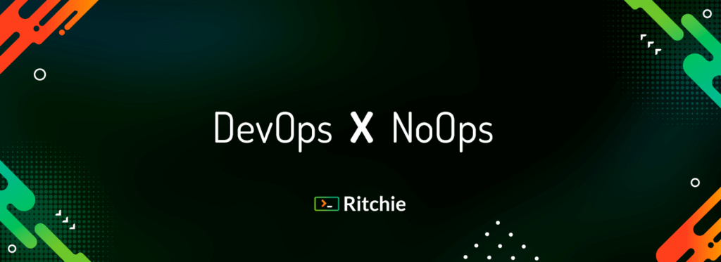 A imagem é referente ao conteúdo "NoOps: um passo além do DevOps", onde possui o texto "DevOps X NoOps'