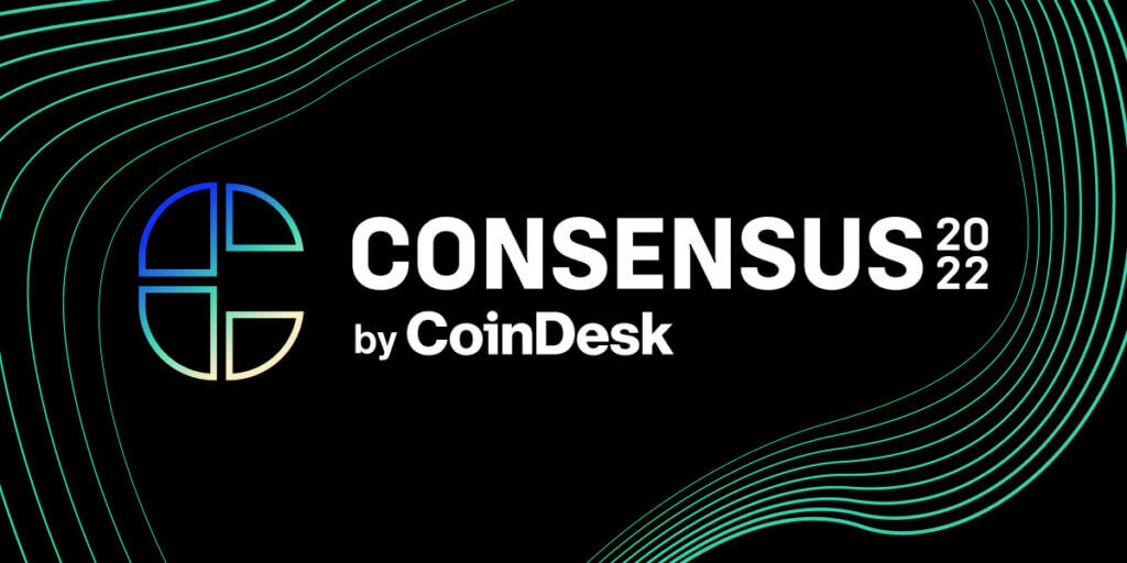Capa do artigo sobre o Consensus 2022. A imagem é o banner oficial do evento.