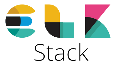 Imagem do banner de ELK STACK com letras estilizadas nas cores amarelo em tons alaranjados, preto, azul, verde e rosa.